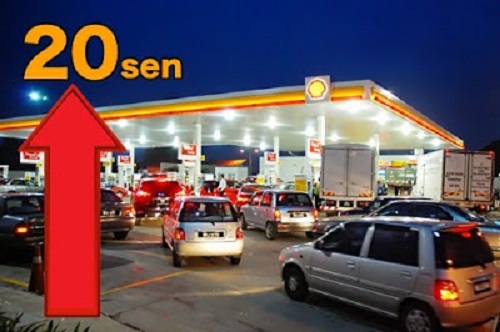 Harga petrol RON 95 melambung RM2.10 seliter