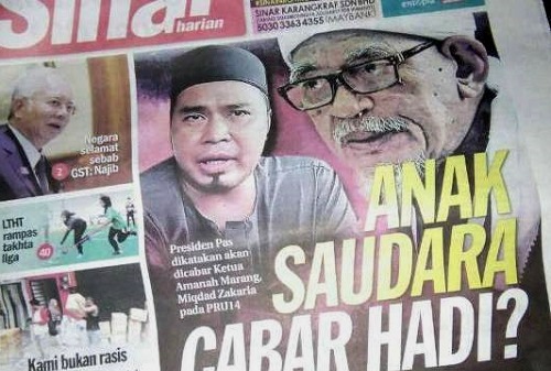 Hj Hadi dicabar anak saudaranya di Marang?